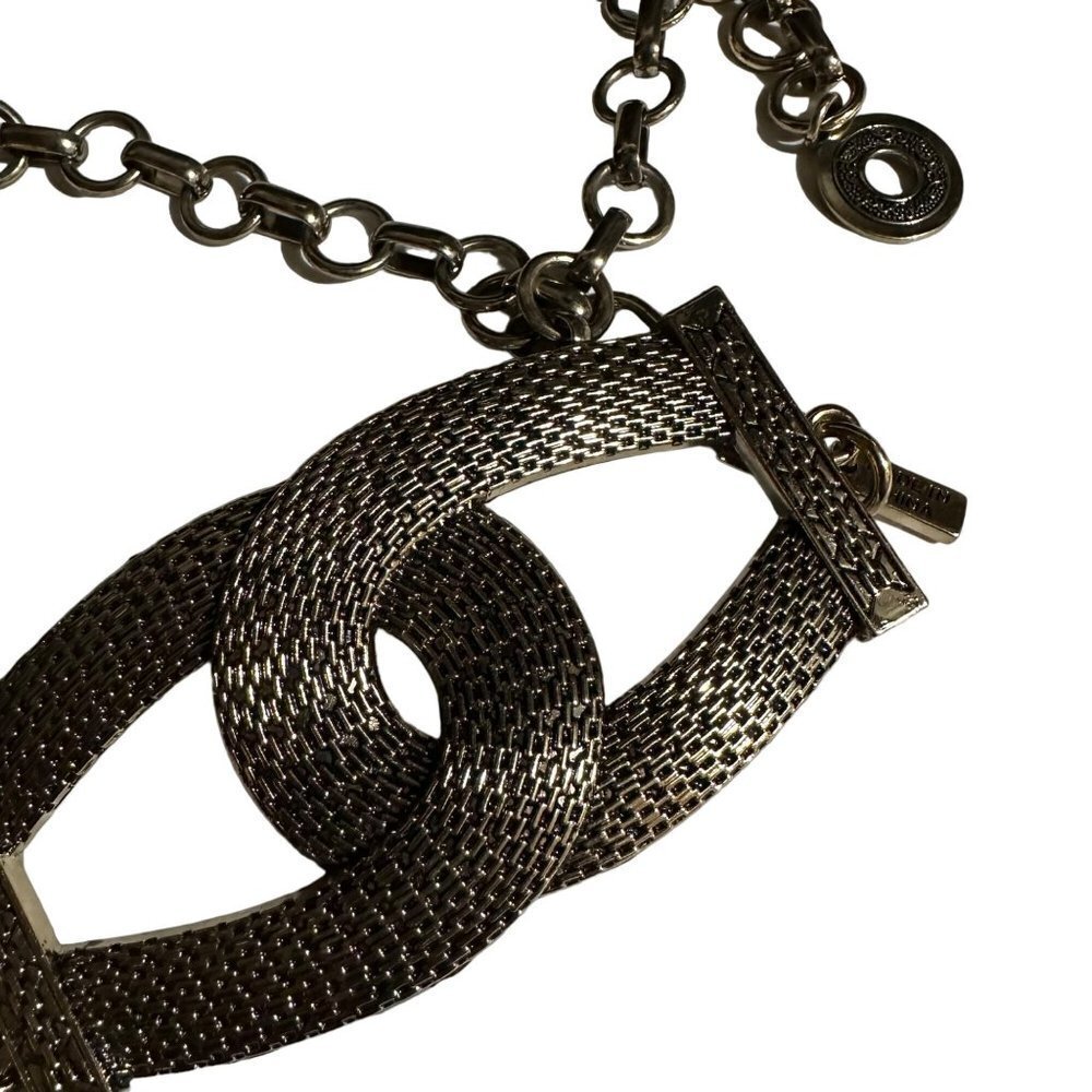 Chico’s Metal Chain Accent Silver Adjustable Belt - Picture 7 of 13
